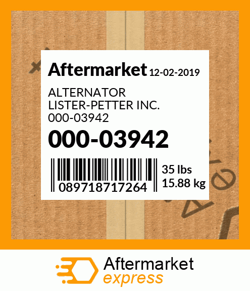 ALTERNATOR LISTER-PETTER INC. 000-03942 000-03942