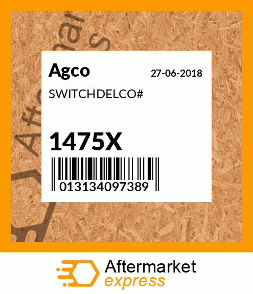 SWITCHDELCO# 1475X