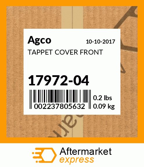 TAPPET COVER FRONT 17972-04