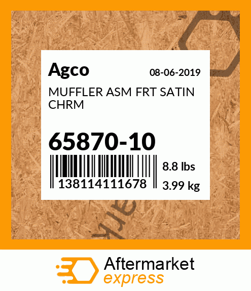 MUFFLER ASM FRT SATIN CHRM 65870-10