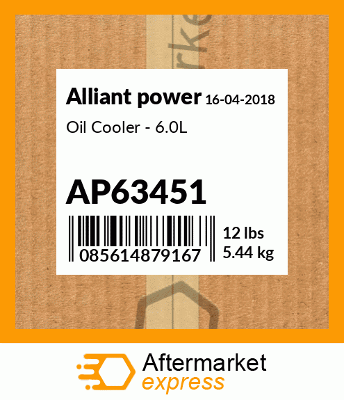 Oil Cooler - 6.0L AP63451