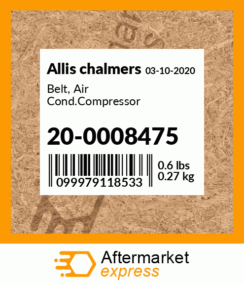 Belt, Air Cond.Compressor 20-0008475