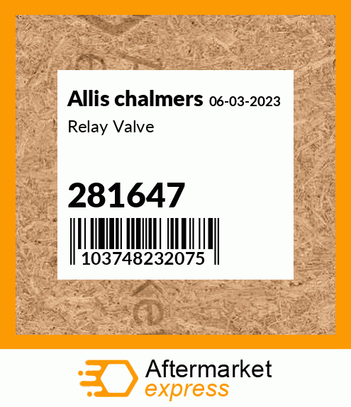 Relay Valve 281647