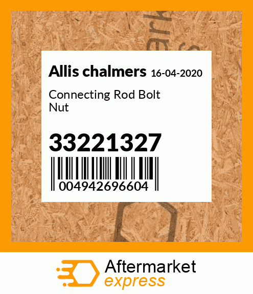 Connecting Rod Bolt Nut 33221327