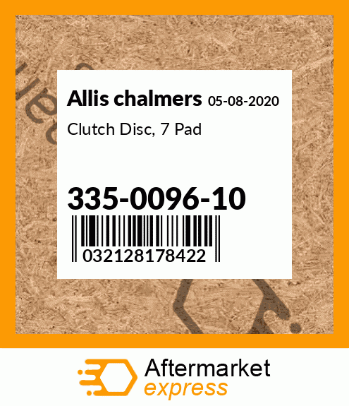 Clutch Disc, 7 Pad 335-0096-10