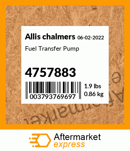 Fuel Transfer Pump 4757883