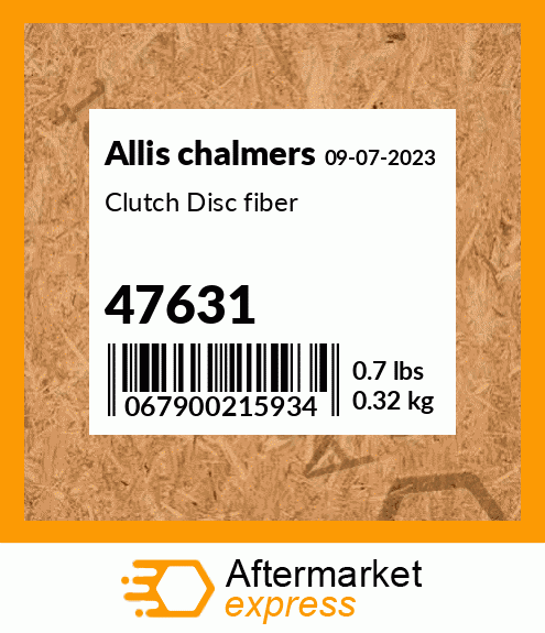 Clutch Disc fiber 47631