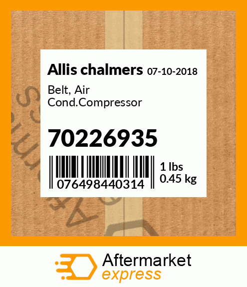 Belt, Air Cond.Compressor 70226935