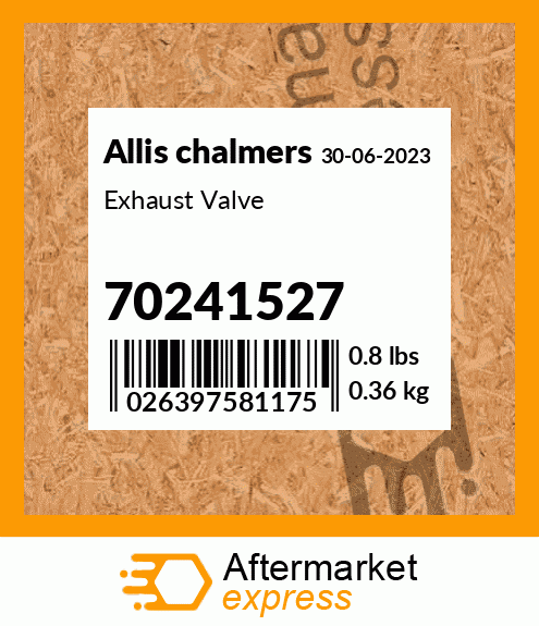 Exhaust Valve 70241527