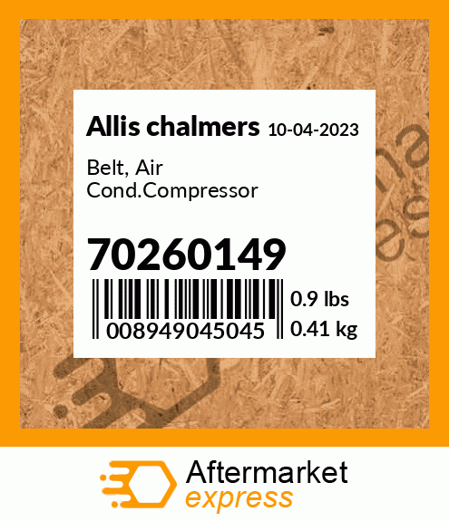 Belt, Air Cond.Compressor 70260149