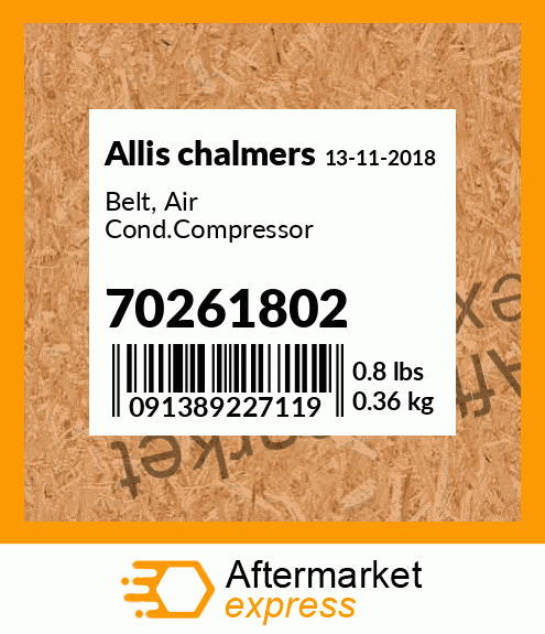 Belt, Air Cond.Compressor 70261802