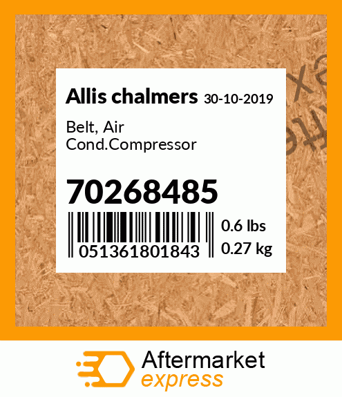 Belt, Air Cond.Compressor 70268485