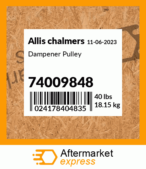 Dampener Pulley 74009848