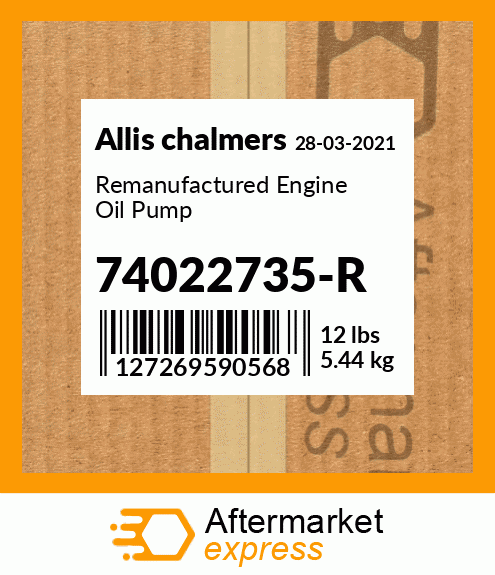 Remanufactured Engine Oil Pump 74022735-R