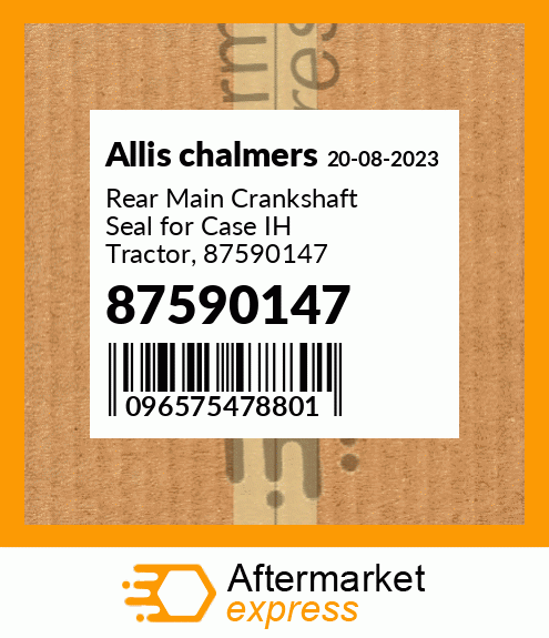 Rear Main Crankshaft Seal for Case IH Tractor, 87590147 87590147