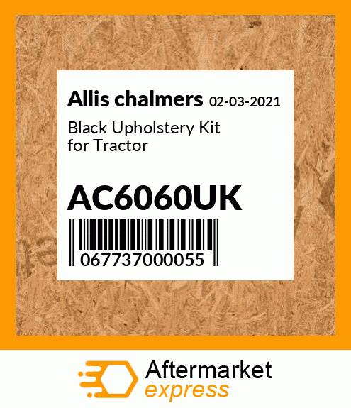 Black Upholstery Kit for Tractor AC6060UK