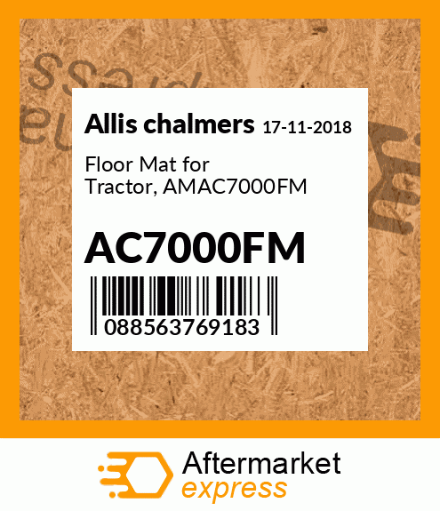 Floor Mat for Tractor, AMAC7000FM AC7000FM