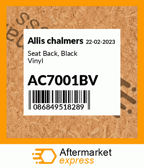 Seat Back, Black Vinyl AC7001BV
