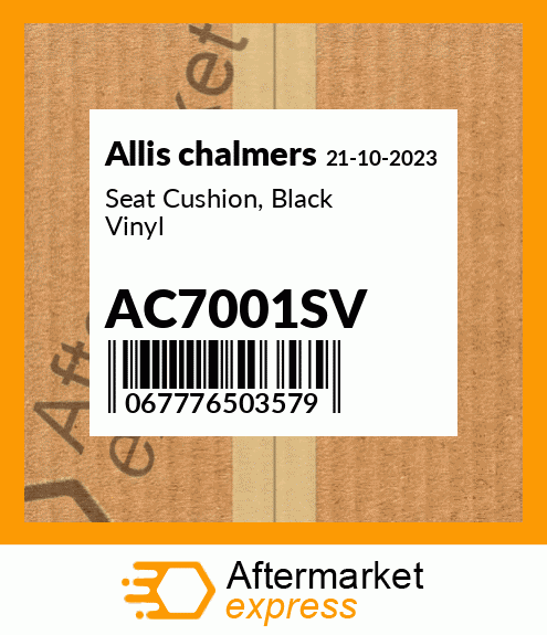 Seat Cushion, Black Vinyl AC7001SV
