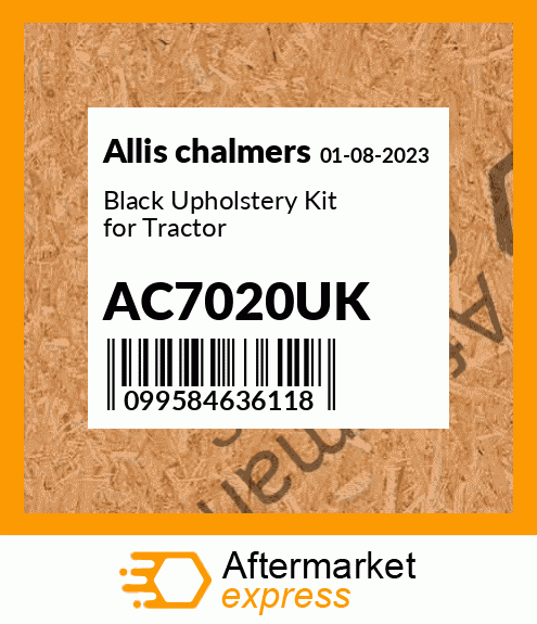 Black Upholstery Kit for Tractor AC7020UK