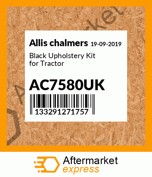 Black Upholstery Kit for Tractor AC7580UK