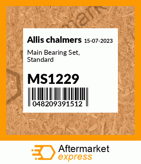 Main Bearing Set, Standard MS1229