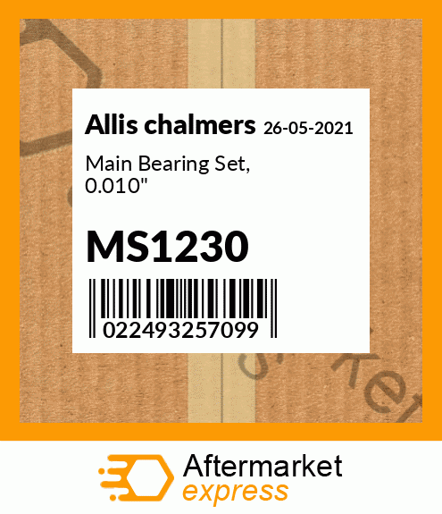 Main Bearing Set, 0.010" MS1230