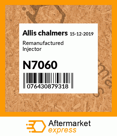 Remanufactured Injector N7060
