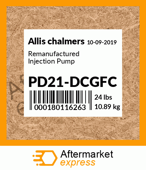 Remanufactured Injection Pump PD21-DCGFC