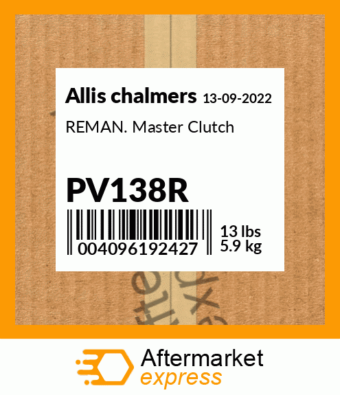 REMAN. Master Clutch PV138R