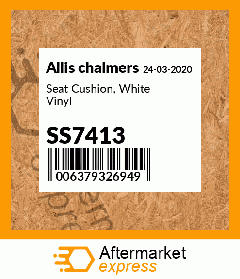 Seat Cushion, White Vinyl SS7413