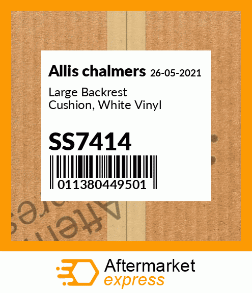 Large Backrest Cushion, White Vinyl SS7414
