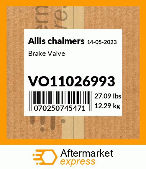 Brake Valve VO11026993