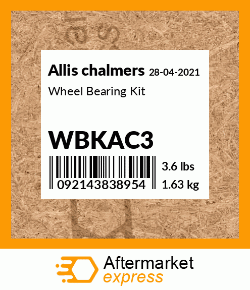 Wheel Bearing Kit WBKAC3
