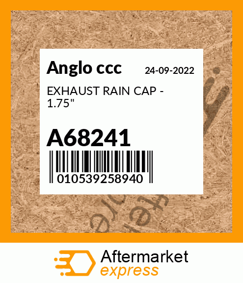 EXHAUST RAIN CAP - 1.75" A68241