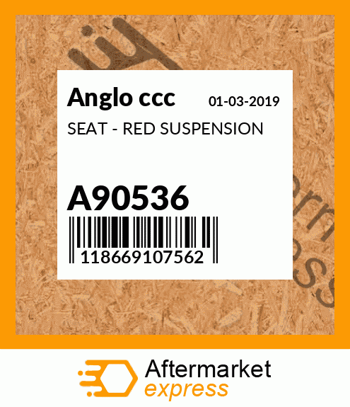 SEAT - RED SUSPENSION A90536