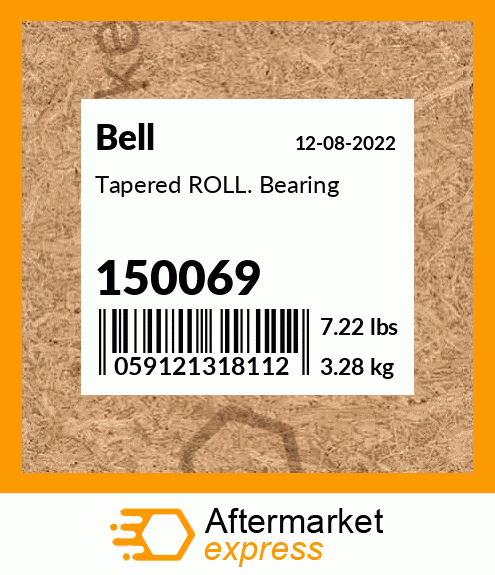 Tapered ROLL. Bearing 150069