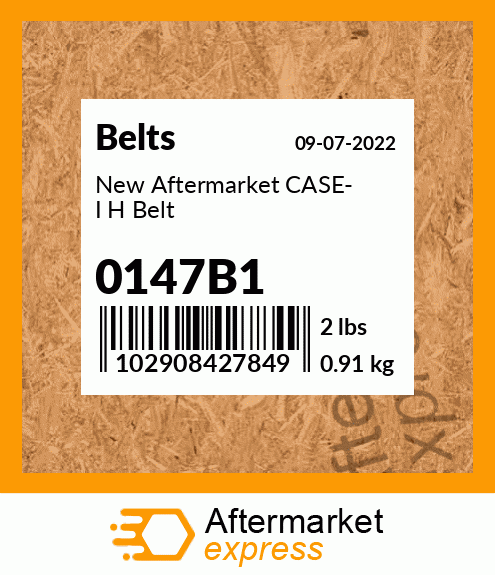 New Aftermarket CASE- I H Belt 0147B1