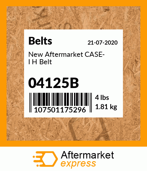 New Aftermarket CASE- I H Belt 04125B