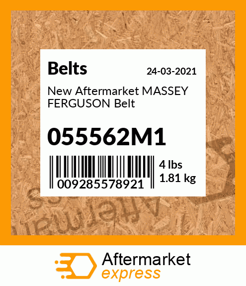 New Aftermarket MASSEY FERGUSON Belt 055562M1