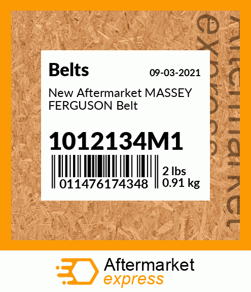 New Aftermarket MASSEY FERGUSON Belt 1012134M1