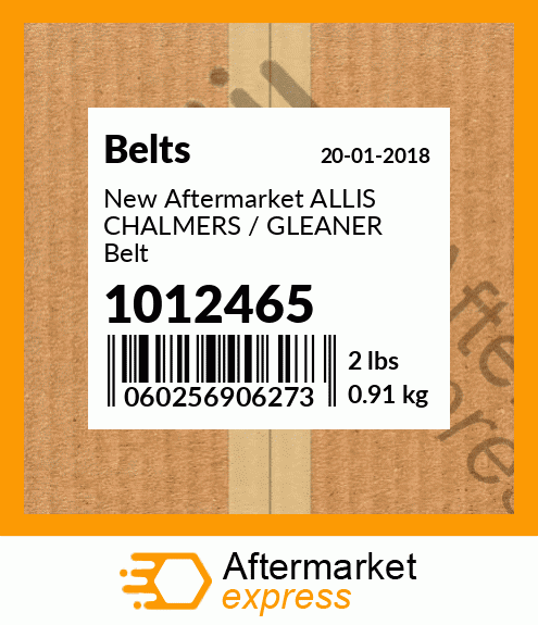 New Aftermarket ALLIS CHALMERS / GLEANER Belt 1012465