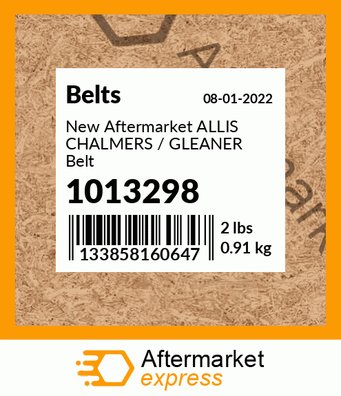 New Aftermarket ALLIS CHALMERS / GLEANER Belt 1013298