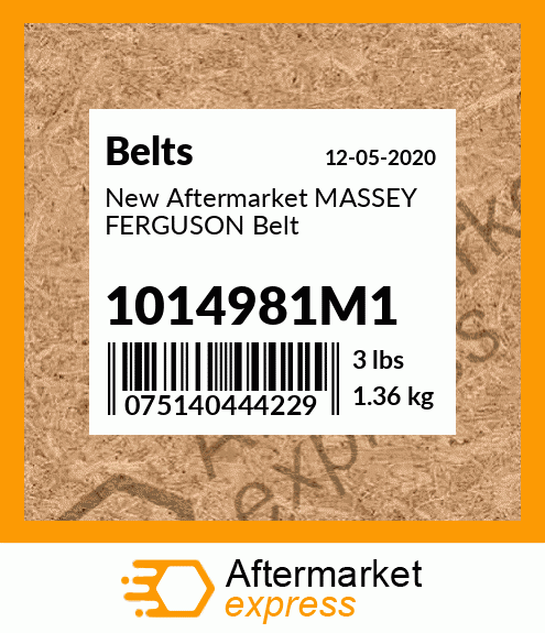 New Aftermarket MASSEY FERGUSON Belt 1014981M1