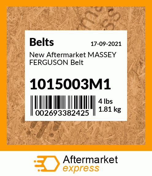 New Aftermarket MASSEY FERGUSON Belt 1015003M1