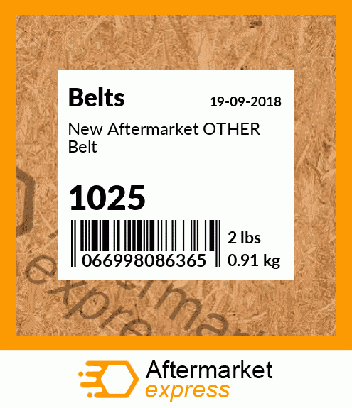 New Aftermarket OTHER Belt 1025