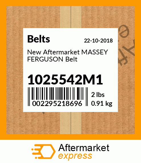 New Aftermarket MASSEY FERGUSON Belt 1025542M1