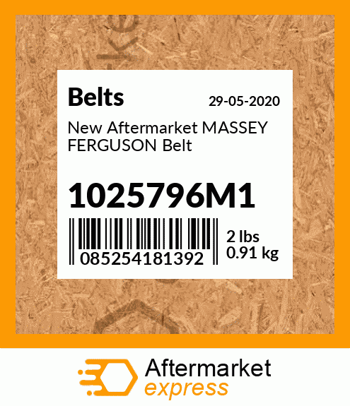 New Aftermarket MASSEY FERGUSON Belt 1025796M1