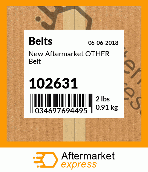 New Aftermarket OTHER Belt 102631