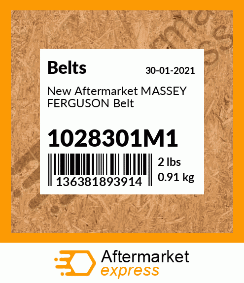 New Aftermarket MASSEY FERGUSON Belt 1028301M1